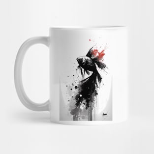 Beta Fish Ink Portrait Mug